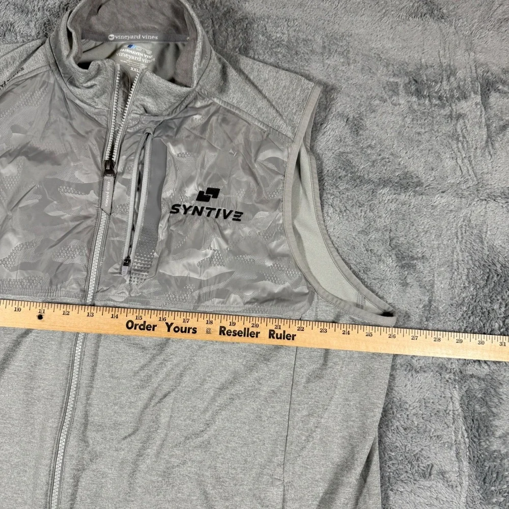 Vineyard Vines On‎ the Go Fairhaven Vest Performance Full ZIp Gray Mens XXL